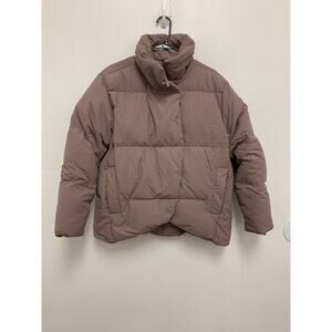 Adidas Women's Big Baffle Down Puffer Jacket Coat Pink Medium